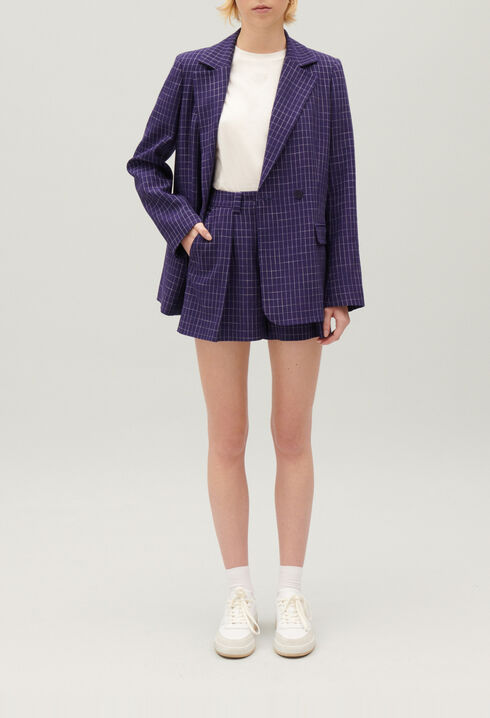 Chaqueta sastre cuadros índigo