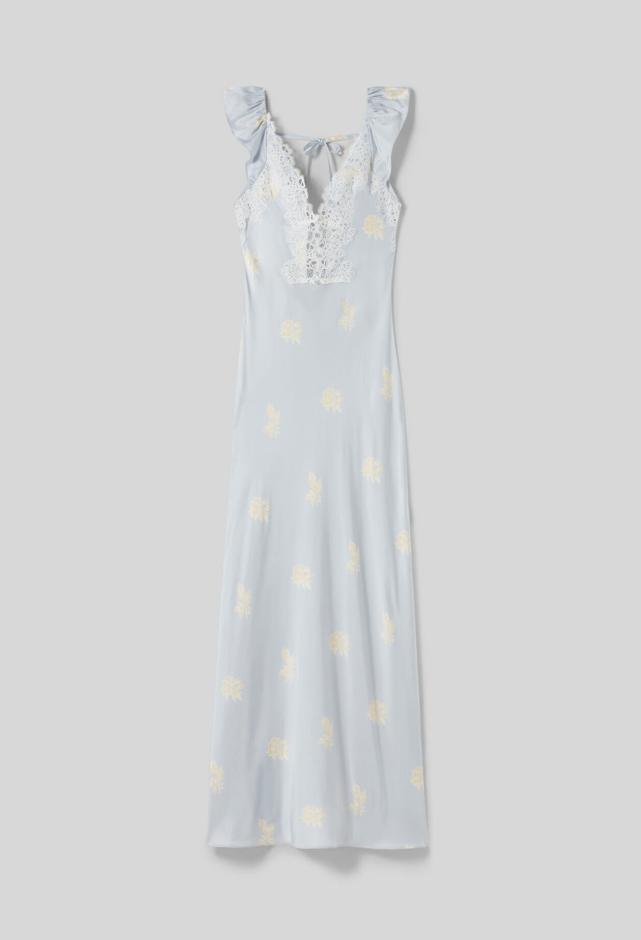 Vestido satinado de flores