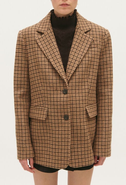 Chaqueta de terciopelo a cuadros