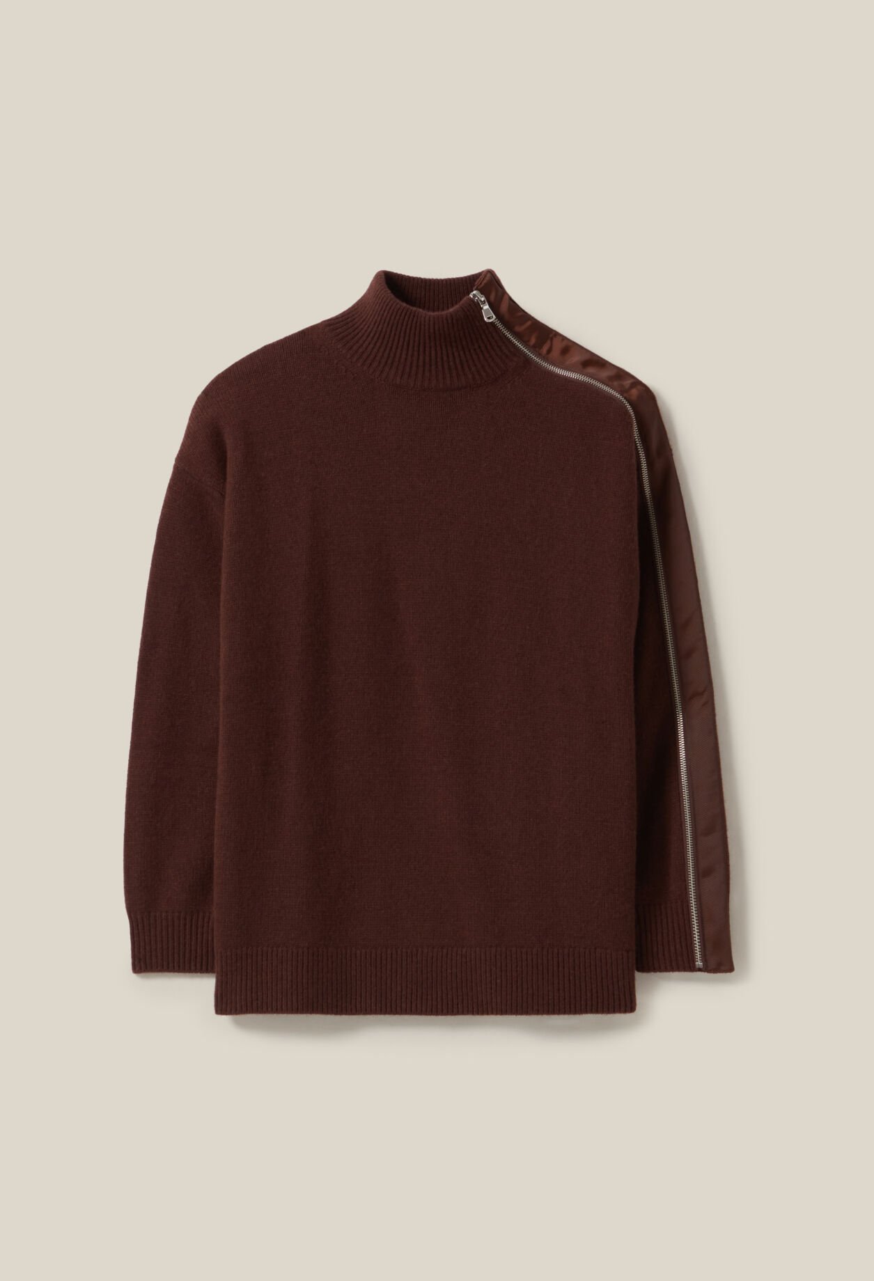 Jersey cuello alto cremallera