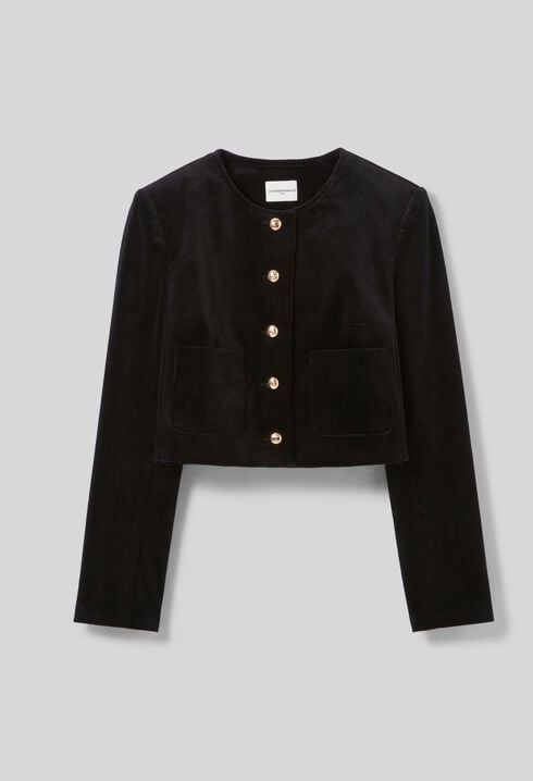 Chaqueta corta de terciopelo