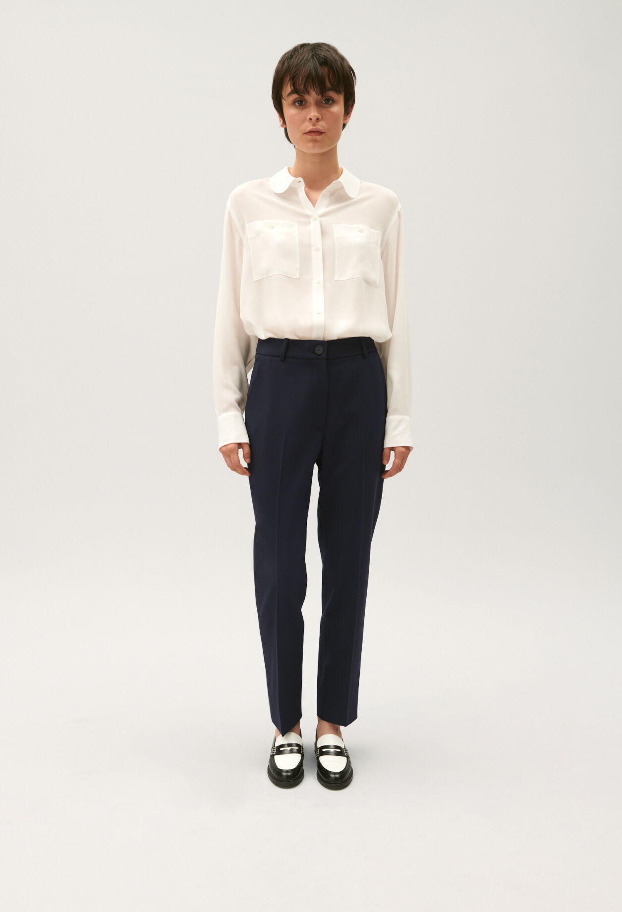 Pantalones de traje liso