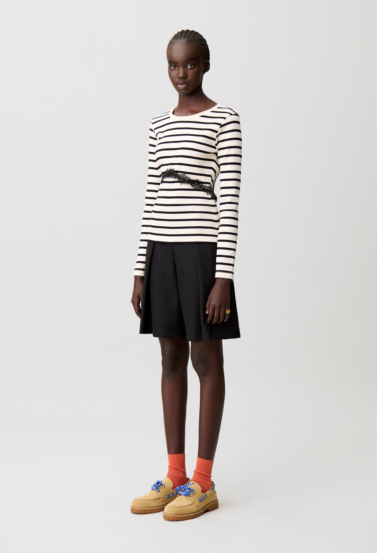 Camiseta marinera de encaje