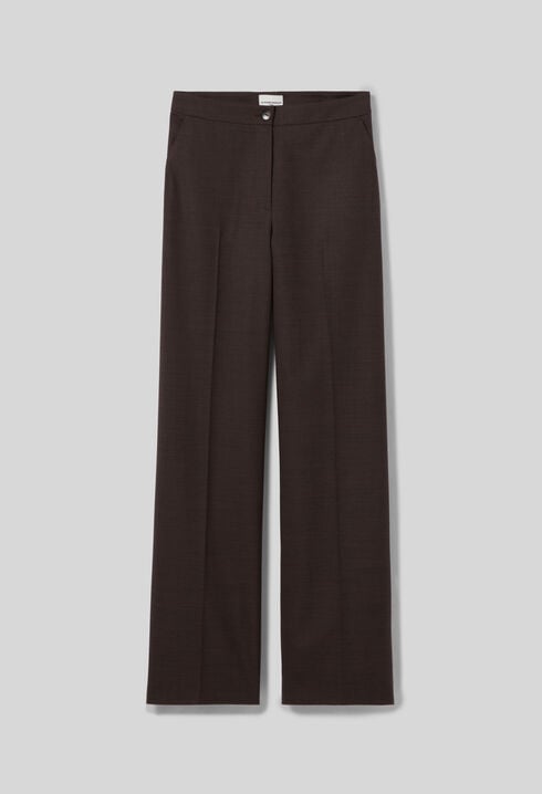 Pantalón recto de lana