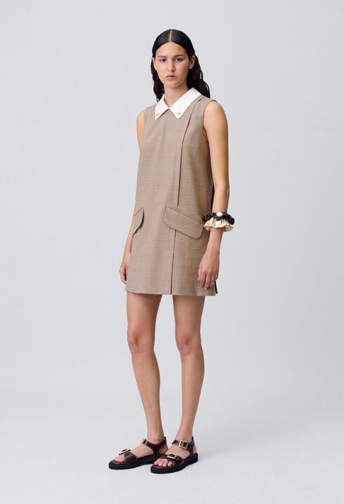 Vestido corto de cuadros