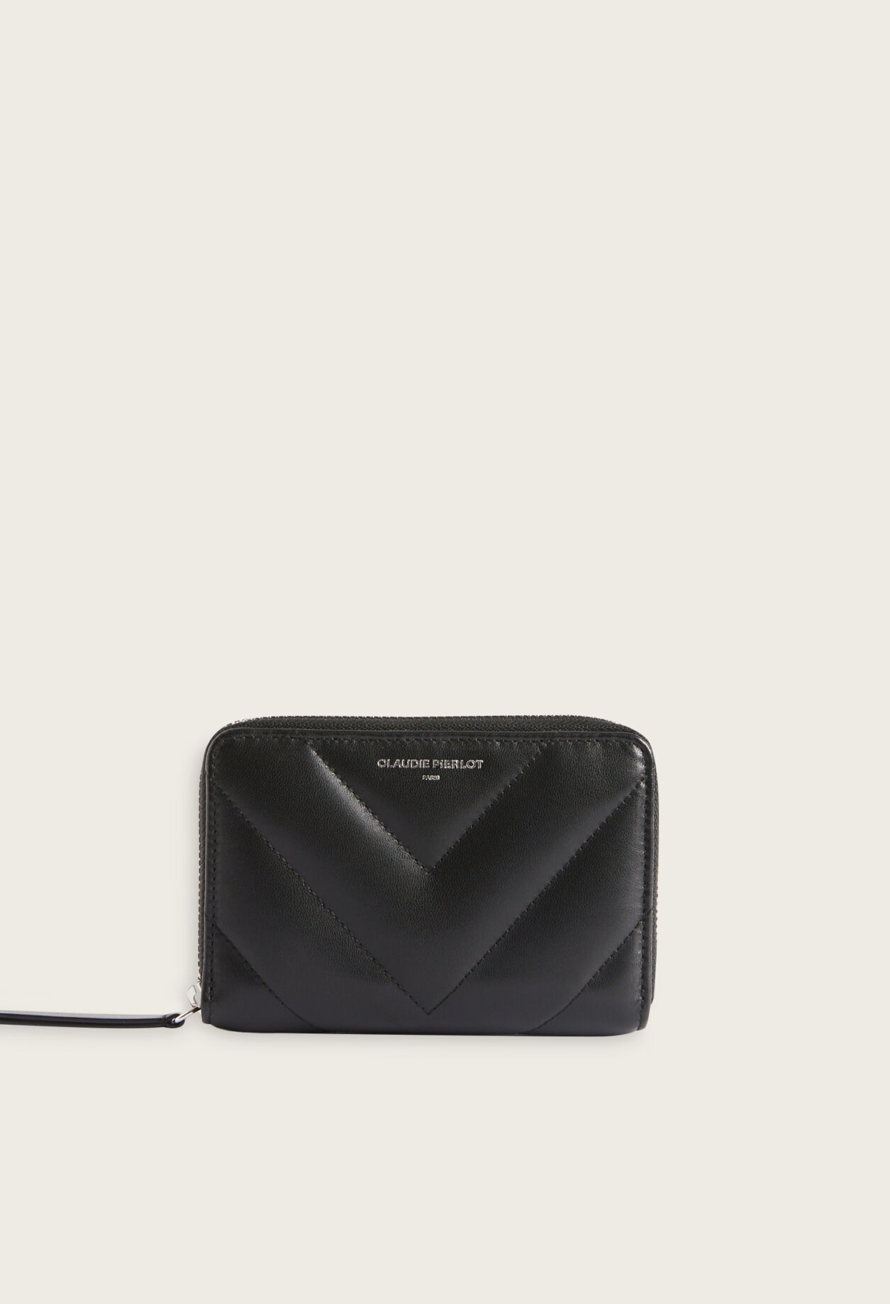 Cartera de piel acolchada