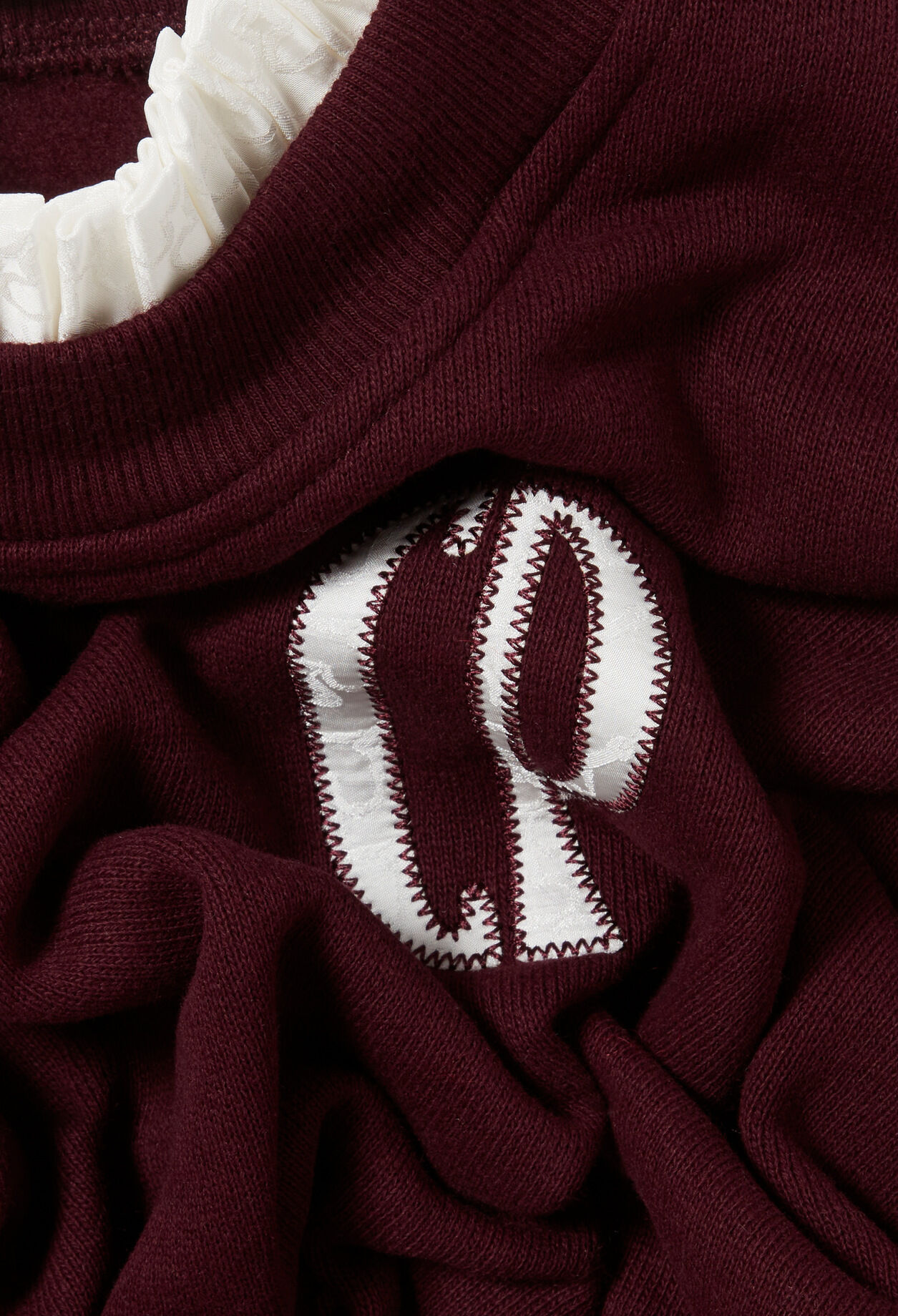 Sudadera de algodón con cuello 