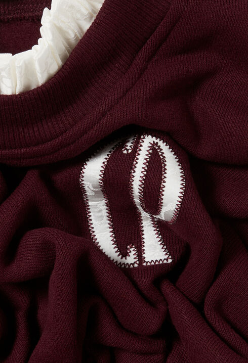Sudadera de algodón con cuello 
