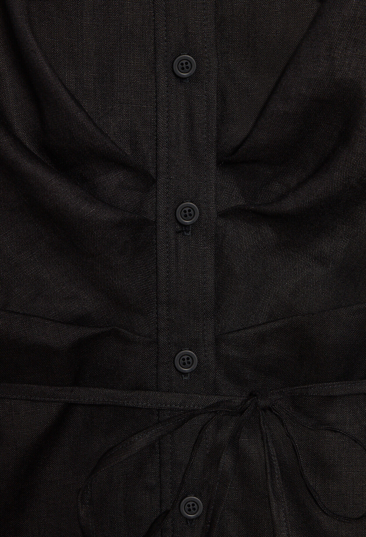 Vestido corto de lino
