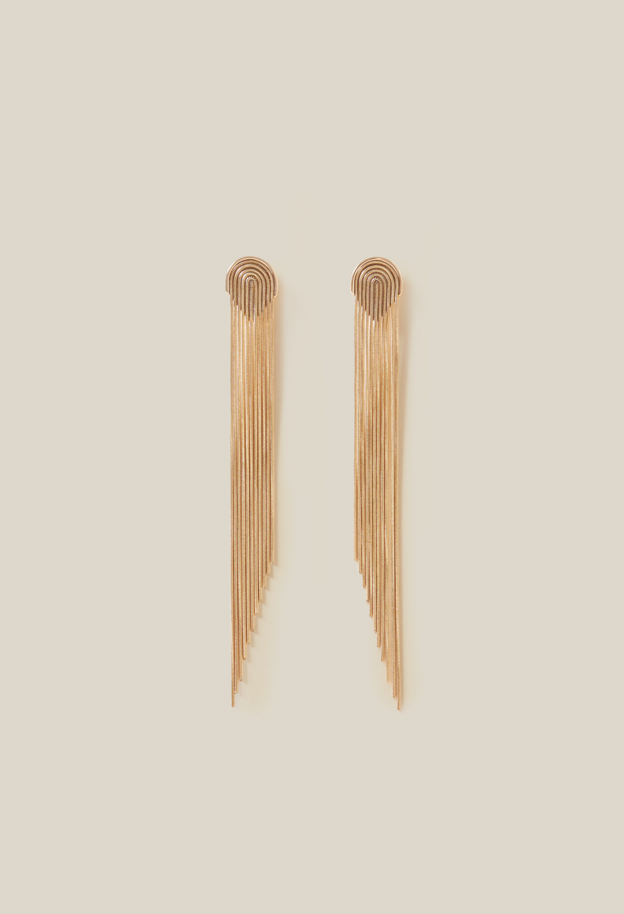 Pendientes cascada dorados