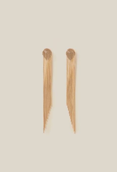 Pendientes cascada dorados