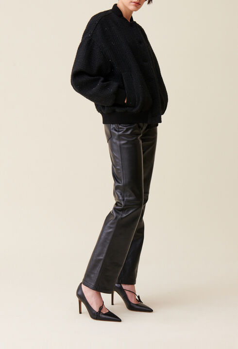 Bomber tweed negro