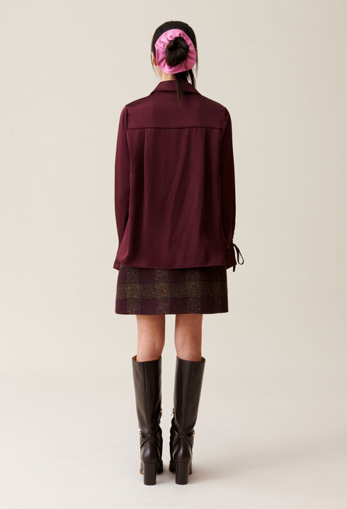 Blusa fluida cuello abierto