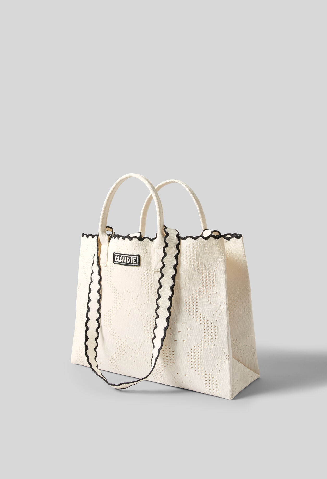 Bolso de punto bicolor