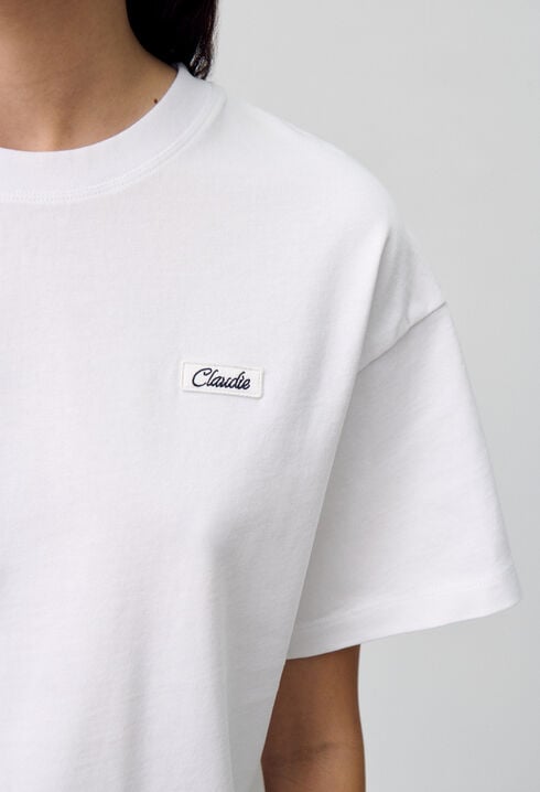 Camiseta de algodón de corte amplio