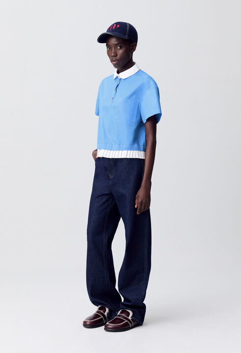 Top con cuello Peter Pan