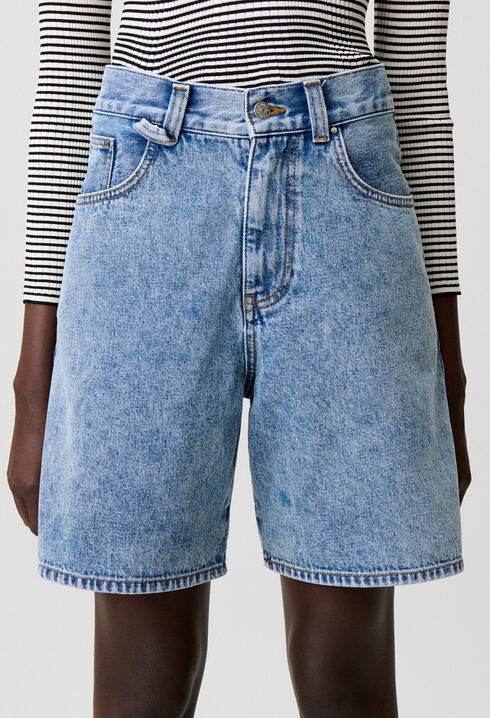 Short vaquero de pernera recta