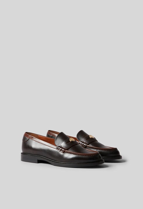 Mocasines de cuero color chocolate
