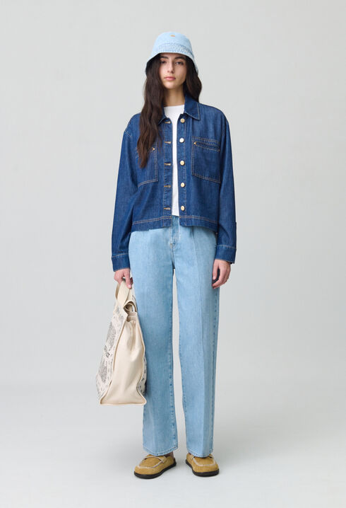 Vaqueros anchos de denim