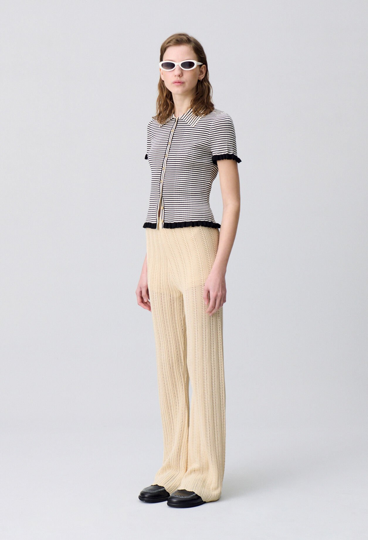 Pantalón fluido de crochet