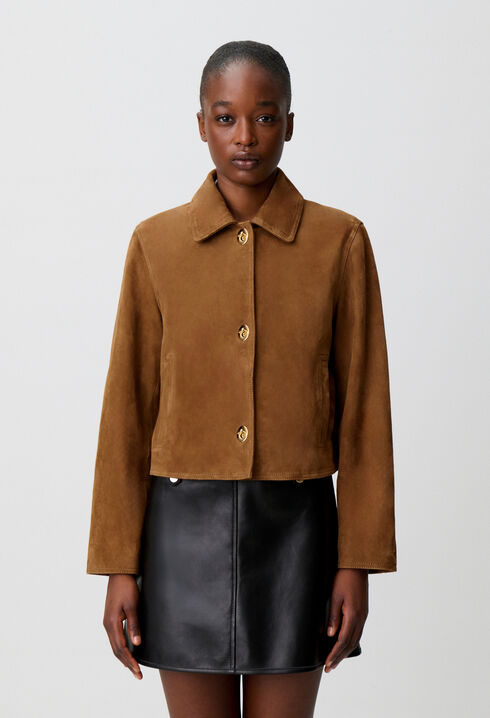 Chaqueta corta de ante
