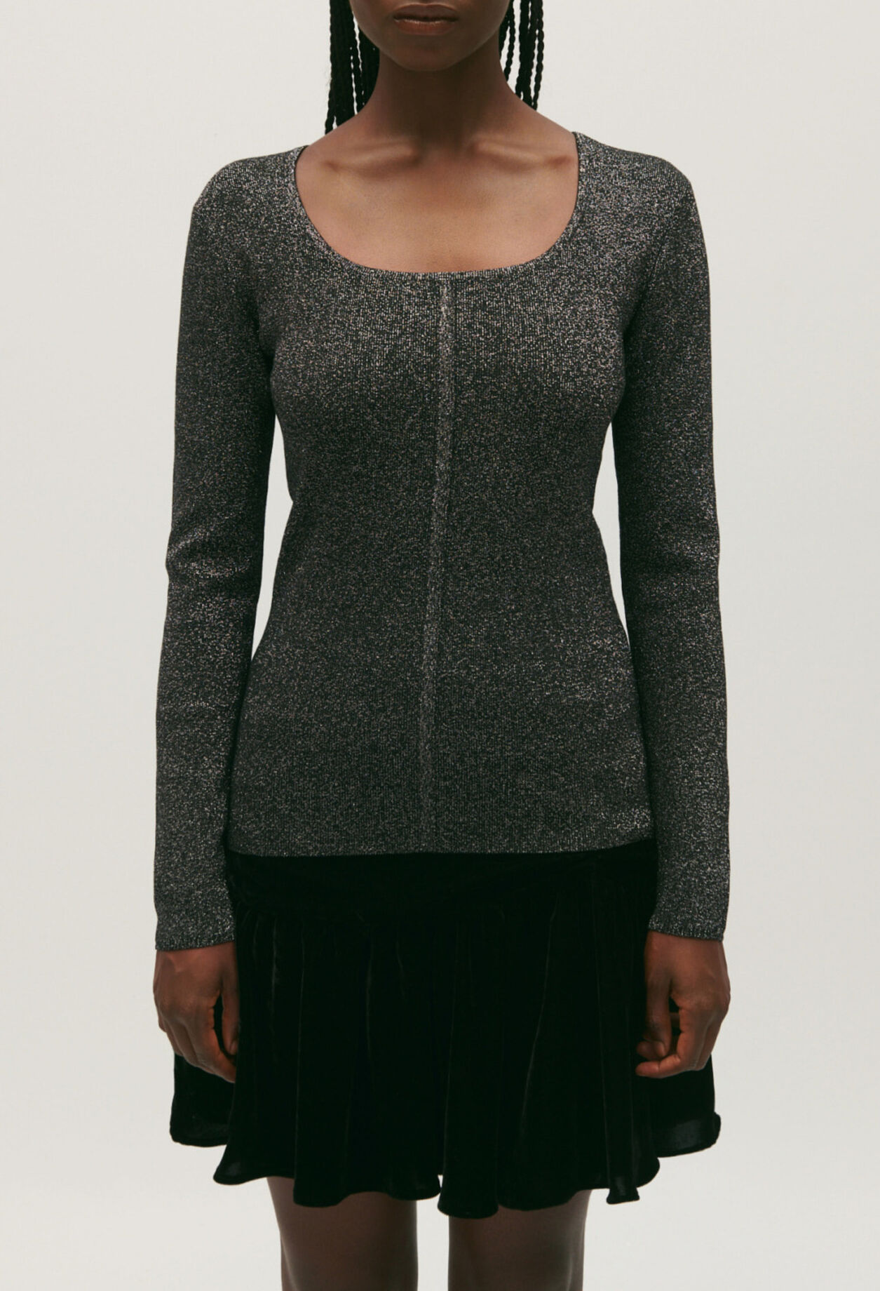 Jersey brillante plateado