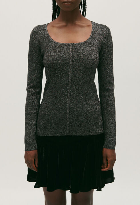 Jersey brillante plateado