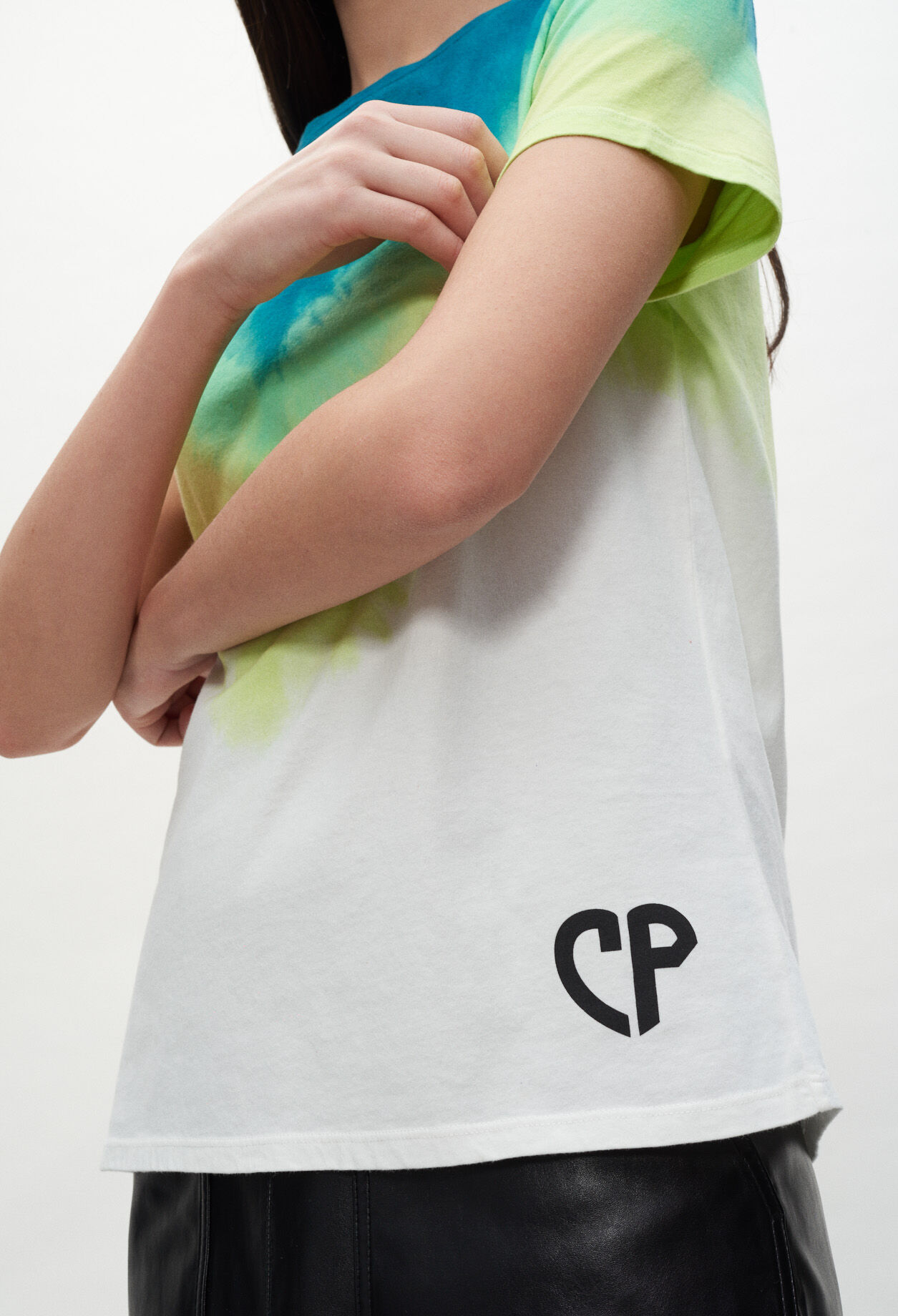 Camiseta tie & dye geométrica