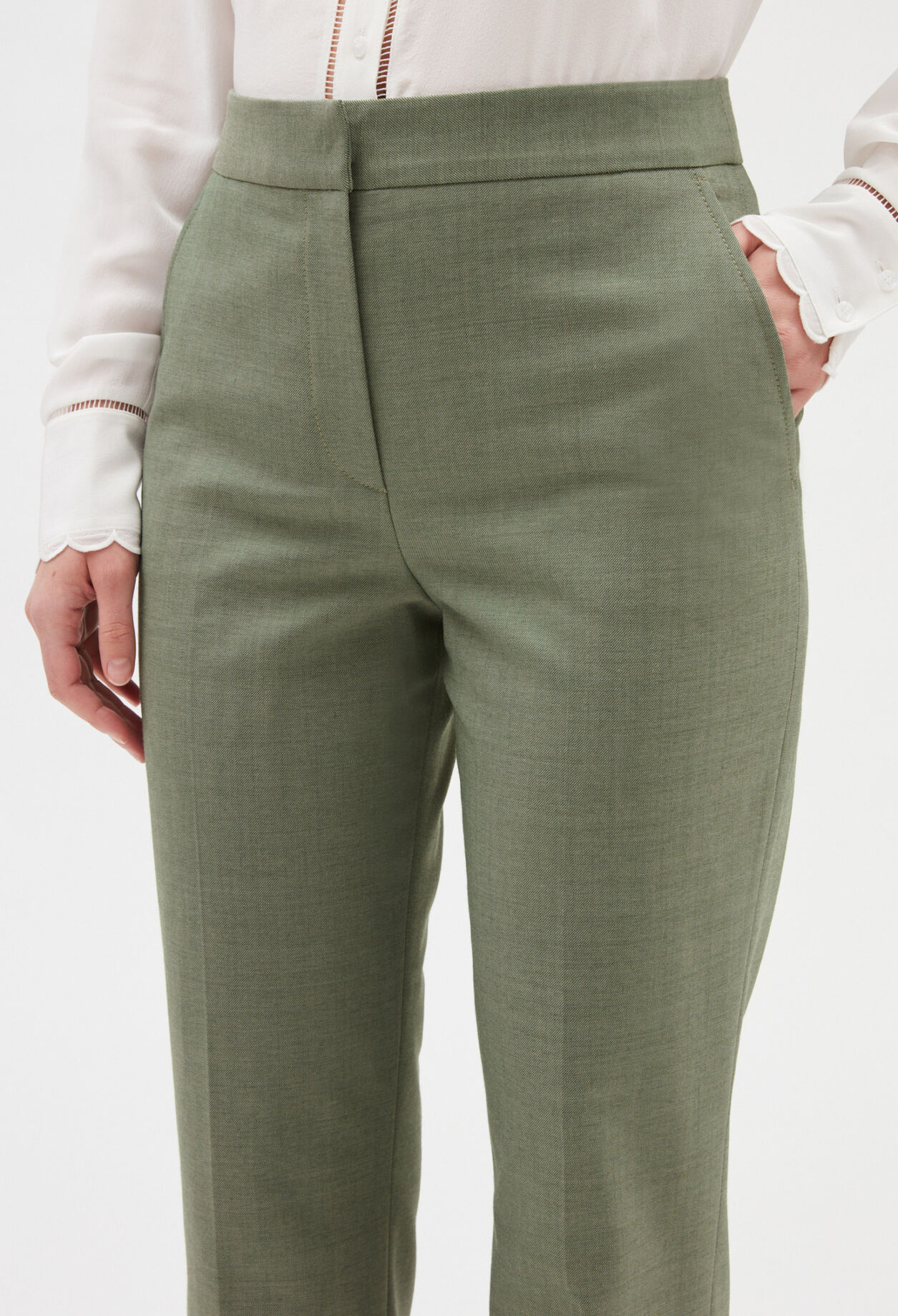 Pantalón de traje en caqui
