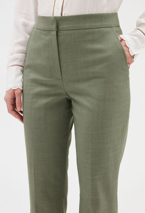 Pantalón de traje en caqui