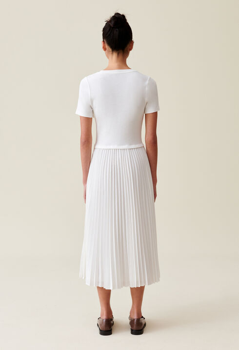 Vestido Twist de dos materiales
