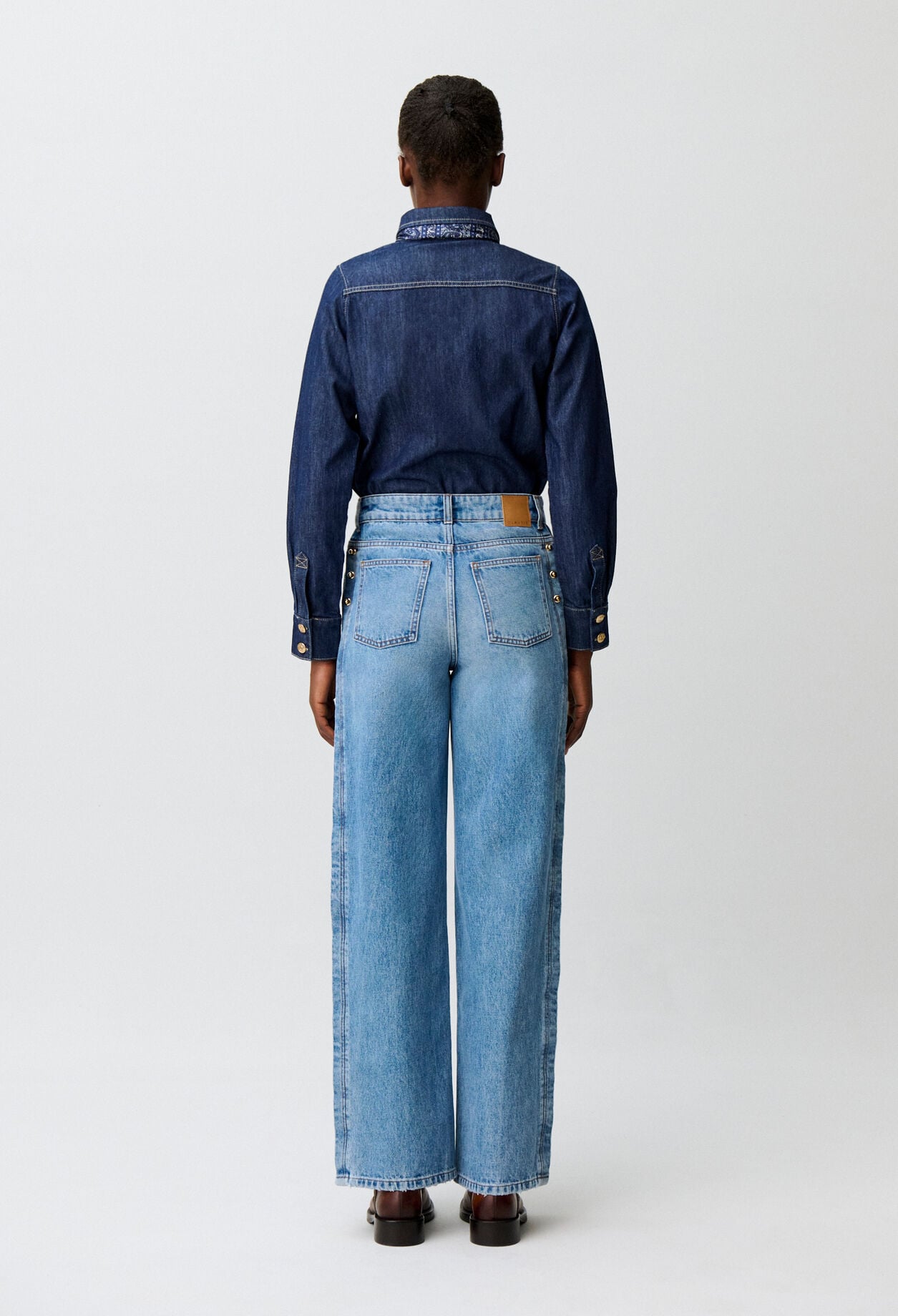 Jeans algod&oacute;n bio detalles dorados