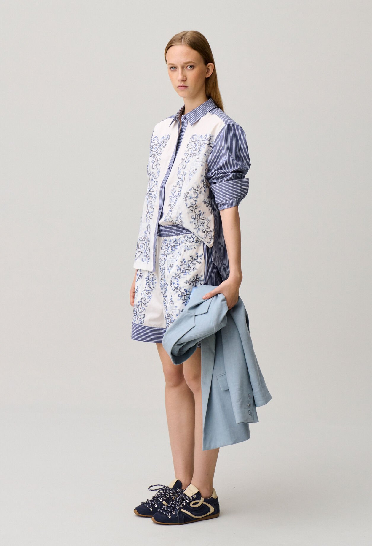 Camisa de algod&oacute;n a rayas