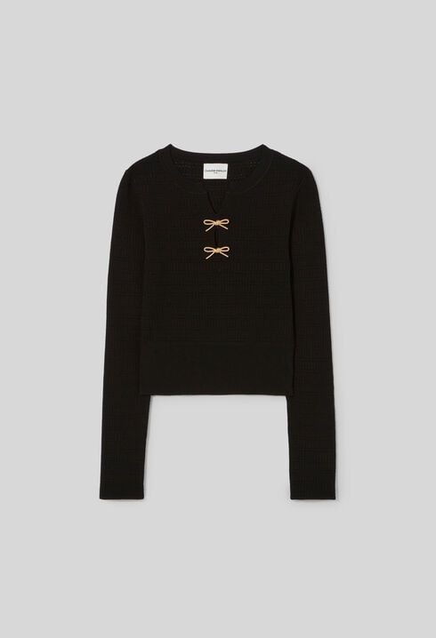 Jersey de punto fino con nudos