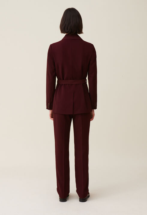 Chaqueta de traje con cinturón