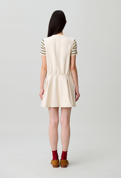 Vestido denim claro evasé