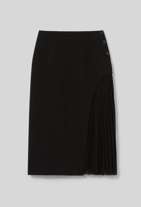 Falda midi plisada