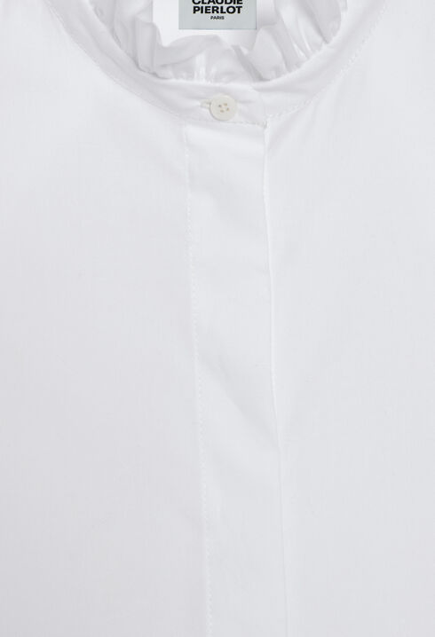 Camisa cuello volantes blanca
