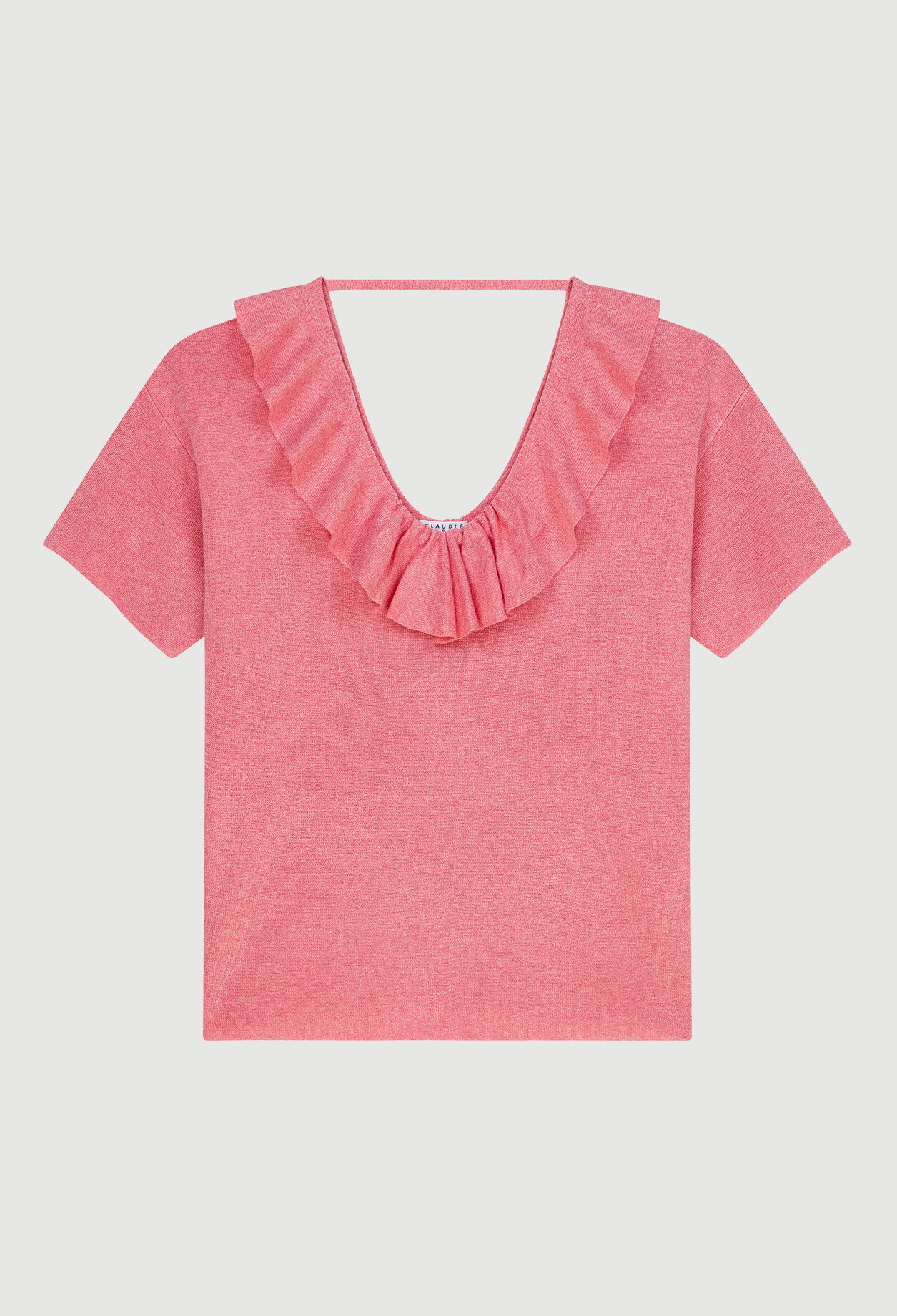 Jersey de manga corta con volantes