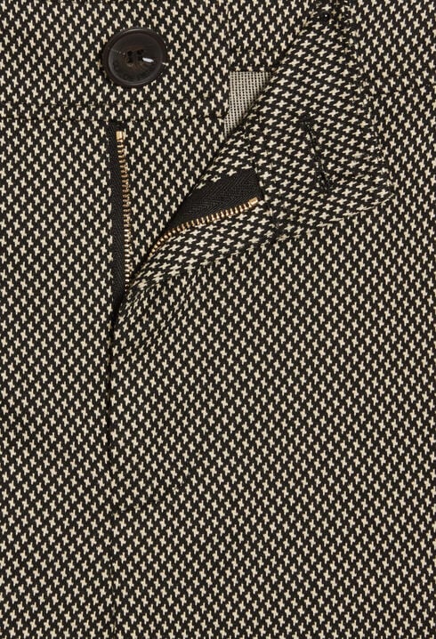 Pantalón recto con estampado chocolate