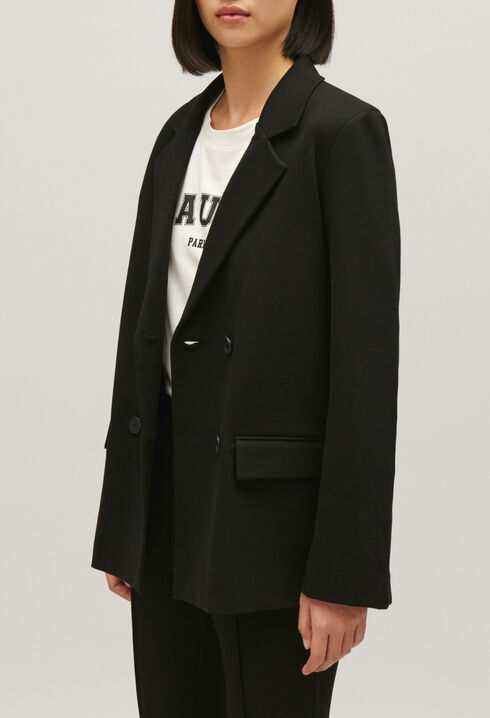 Chaqueta de traje oversize negra