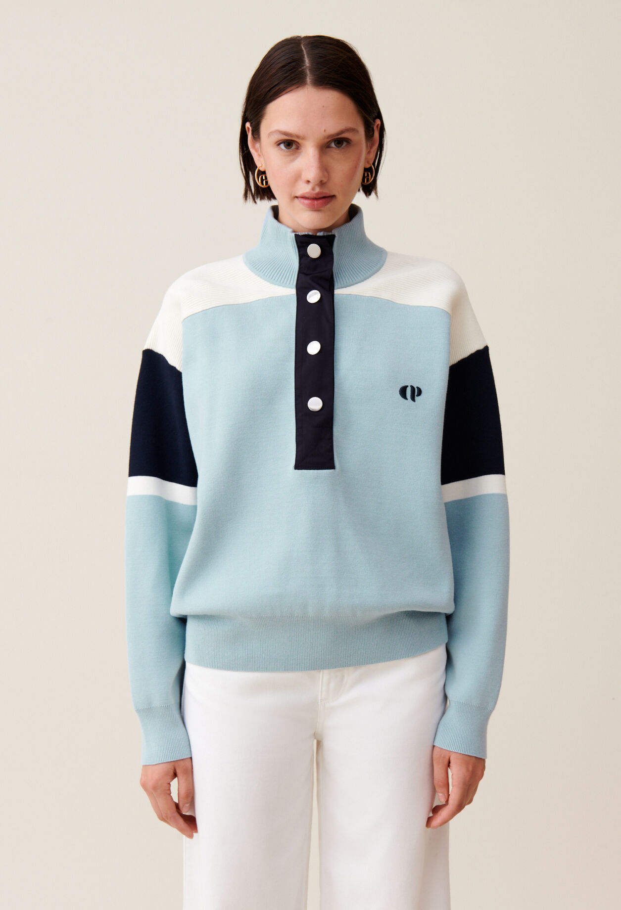 Sudadera cuello camionero