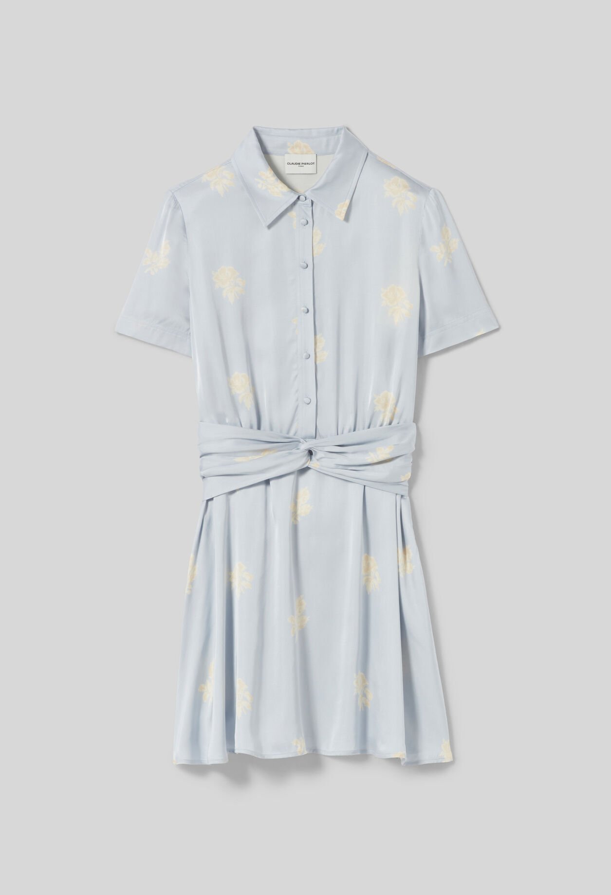 Vestido satinado de flores