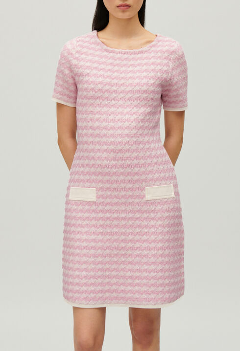 Vestido de punto de dos colores