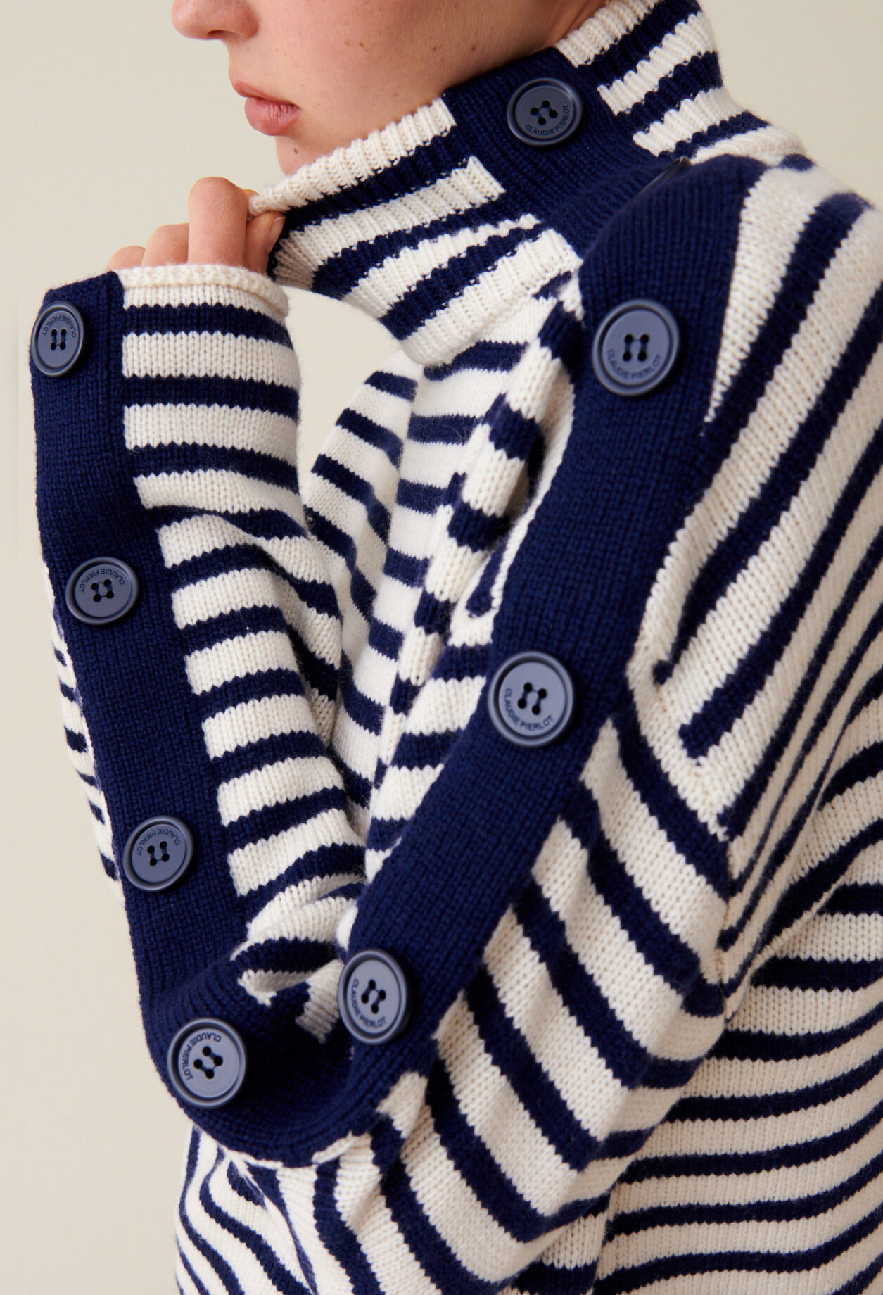 Jersey marinero cuello alto