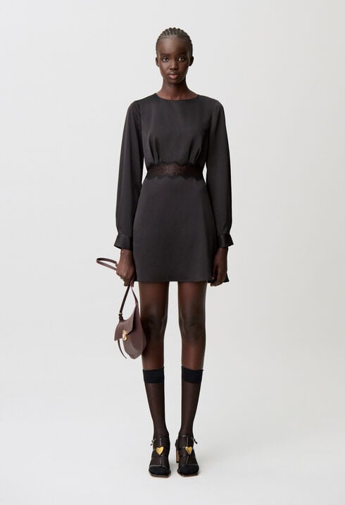 Vestido corto satinado