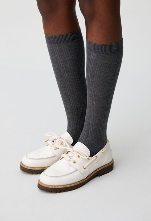 Zapatos n&aacute;uticos de piel