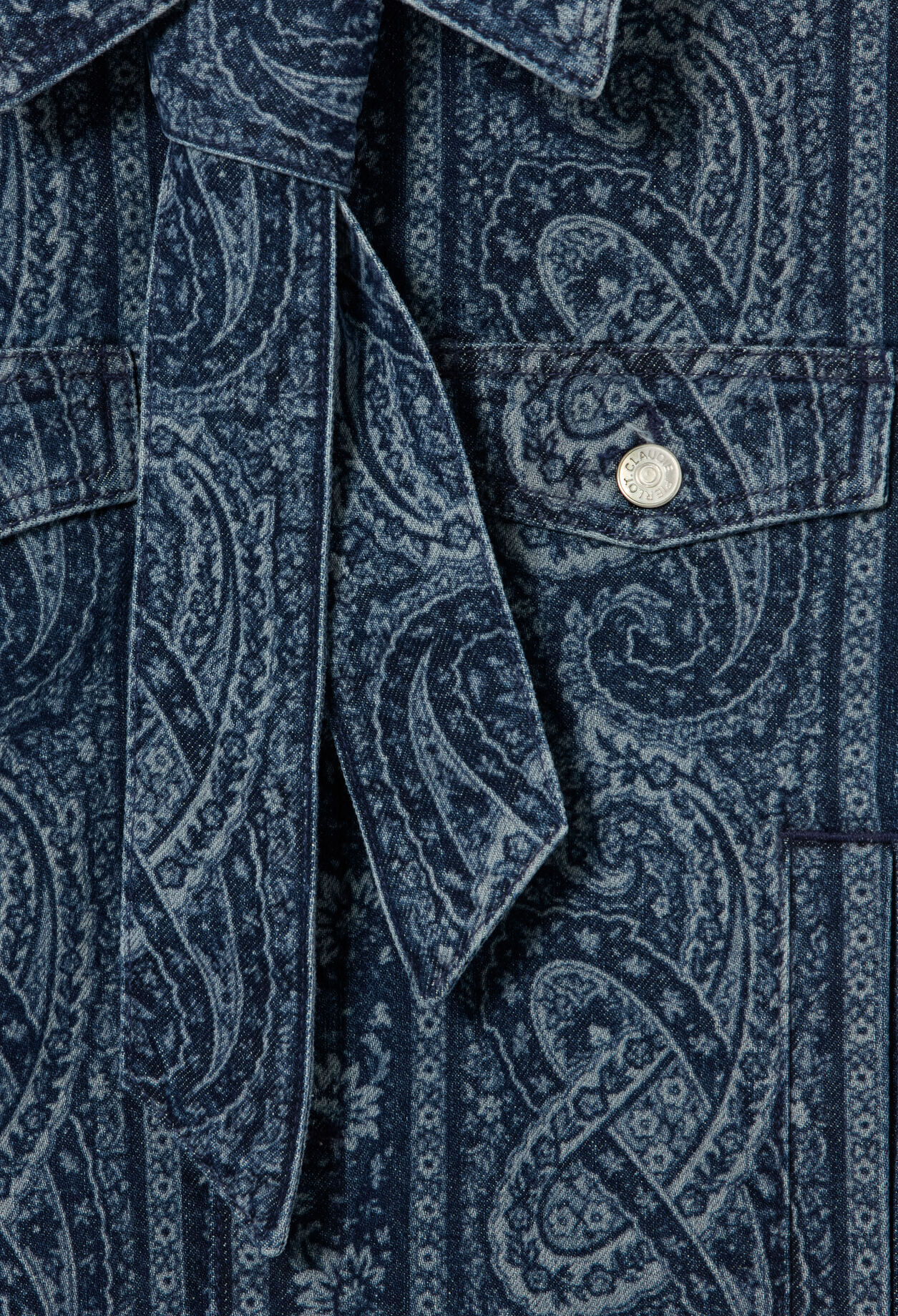 Chaqueta de denim estampada