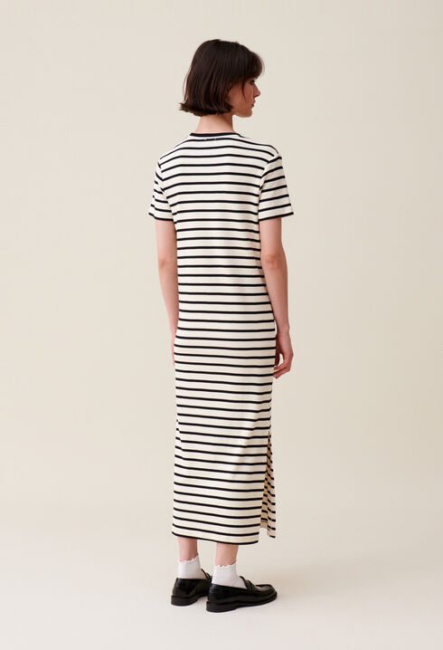 Vestido Jean Toto a rayas midi