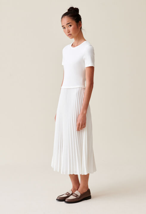 Vestido Twist de dos materiales